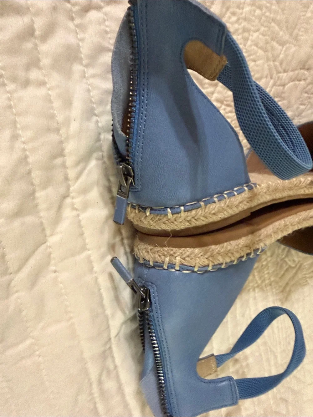 Eileen Fisher Lala Sky Blue Espadrilles. SZ 9. NWOT